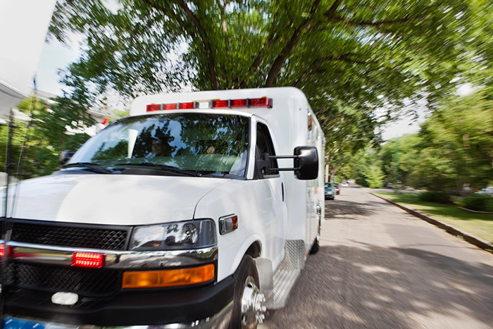 ambulance vehicle travelling